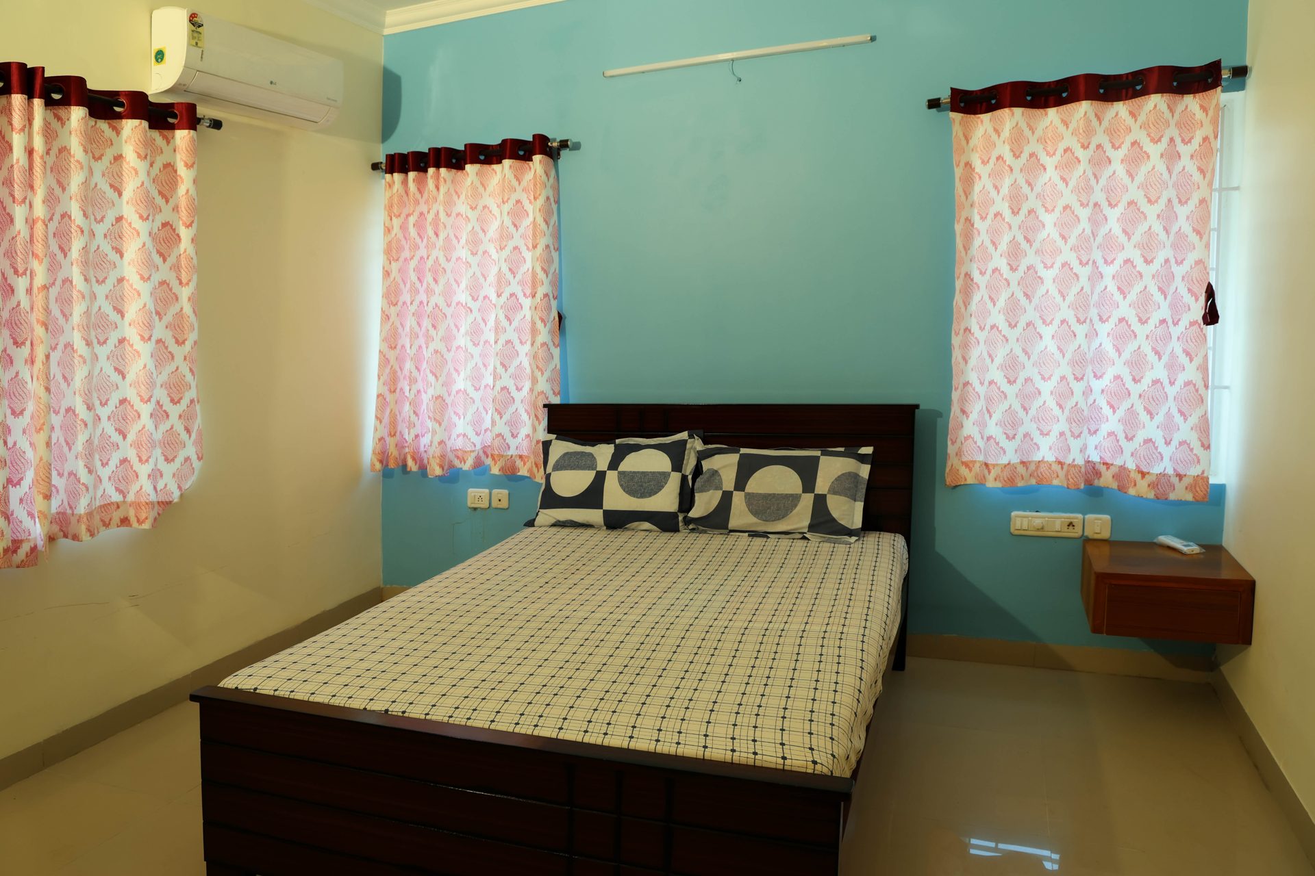 Bedroom one with double bed